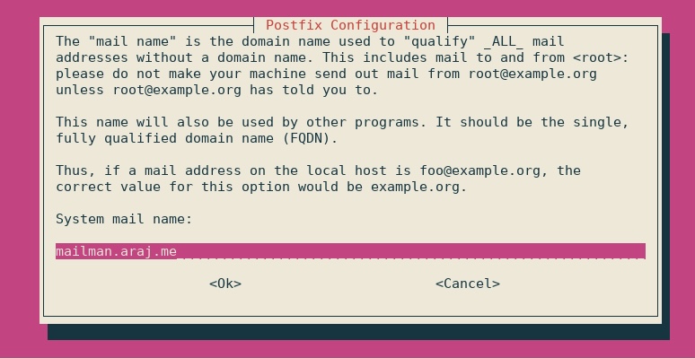 Postfix choose server mail name